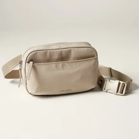 Athleta Oak Beige All About The Crossbody Belt Bag - Picture 1 of 14